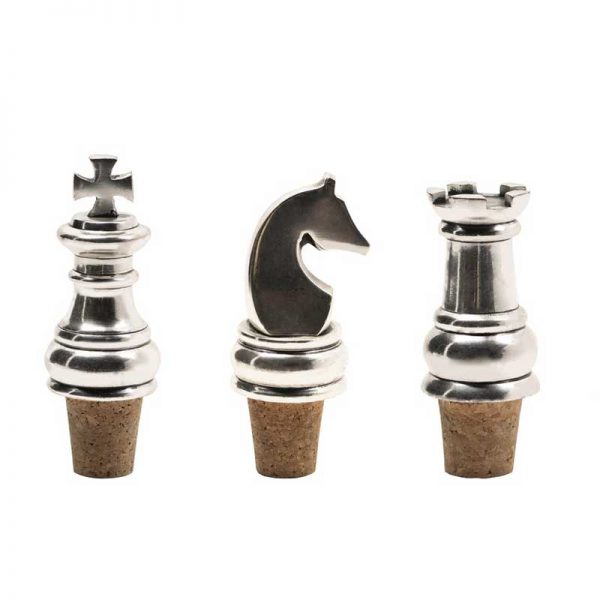 authentic models chess bottle stopper set