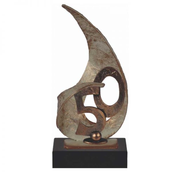 50 jarig jubileum sculptuur award brons sculptuur